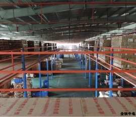 上海奉賢大型電商貨架閣樓平臺搭建案例